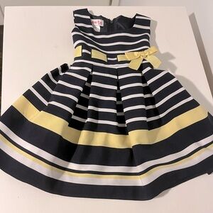 Navy and Yellow Striped Spring/Summer 18M Dress